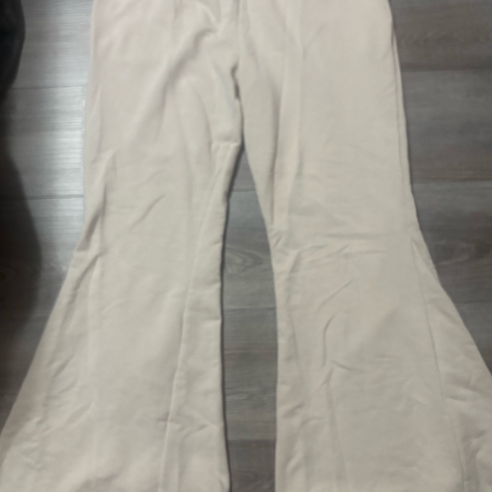 Wild Fable Beige Flared Trousers